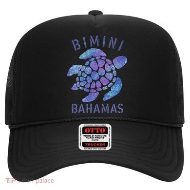 Bimini, Bahamas Beach Design Souvenir Illustration Hat