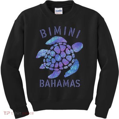 Bimini, Bahamas Beach Design Souvenir Illustration Kids Sweatshirt