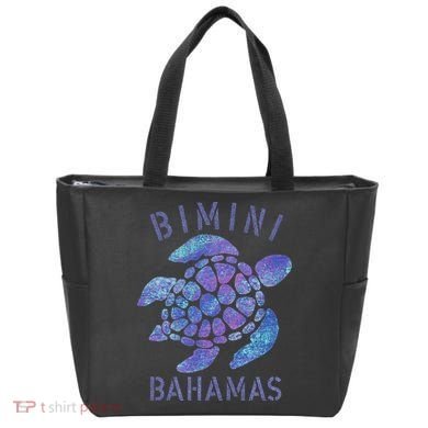 Bimini, Bahamas Beach Design Souvenir Illustration Tote Bag