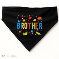 Brother Building Blocks Birthday USA-Made Doggie Bandana thumb 0