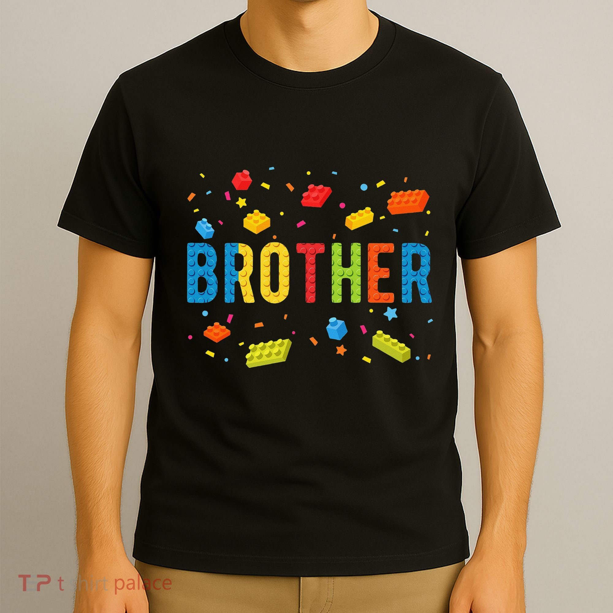 Brother Building Blocks Birthday T-Shirt
