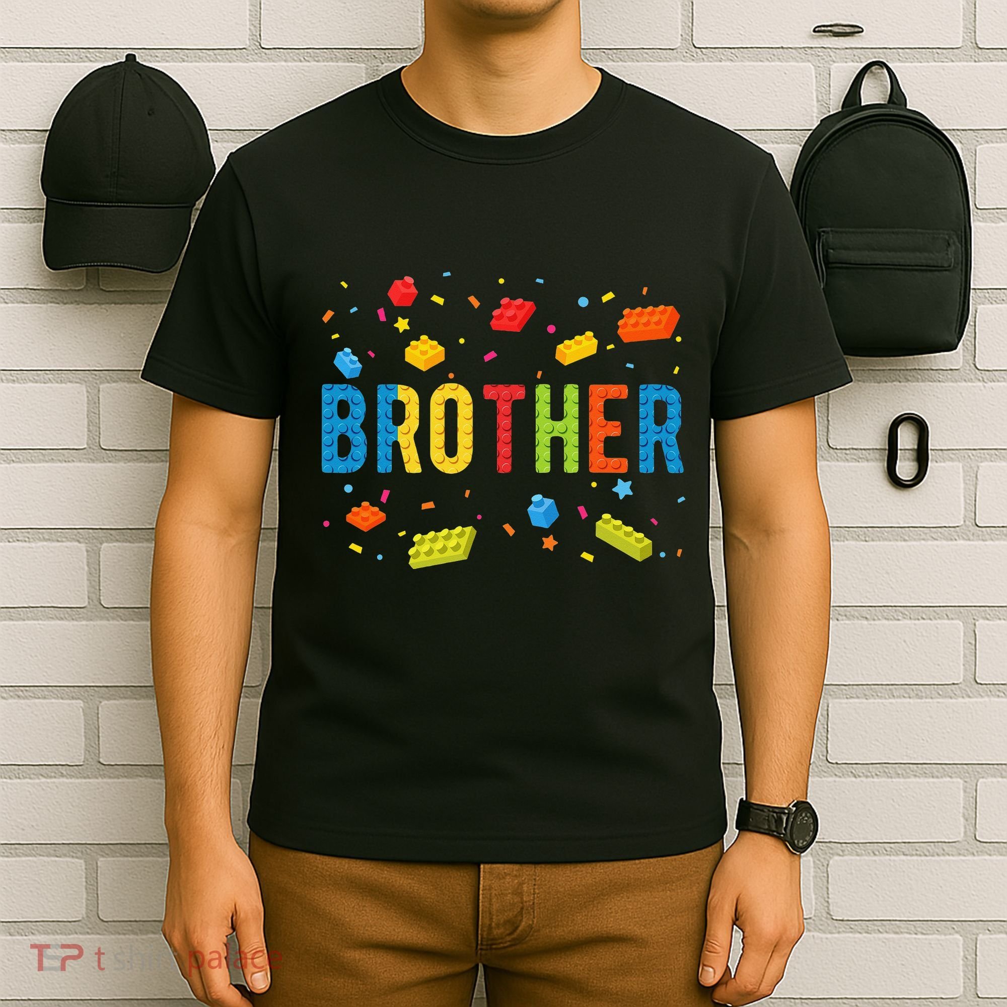 Brother Building Blocks Birthday T-Shirt