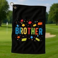 Brother Building Blocks Birthday Golf Towel thumb 1