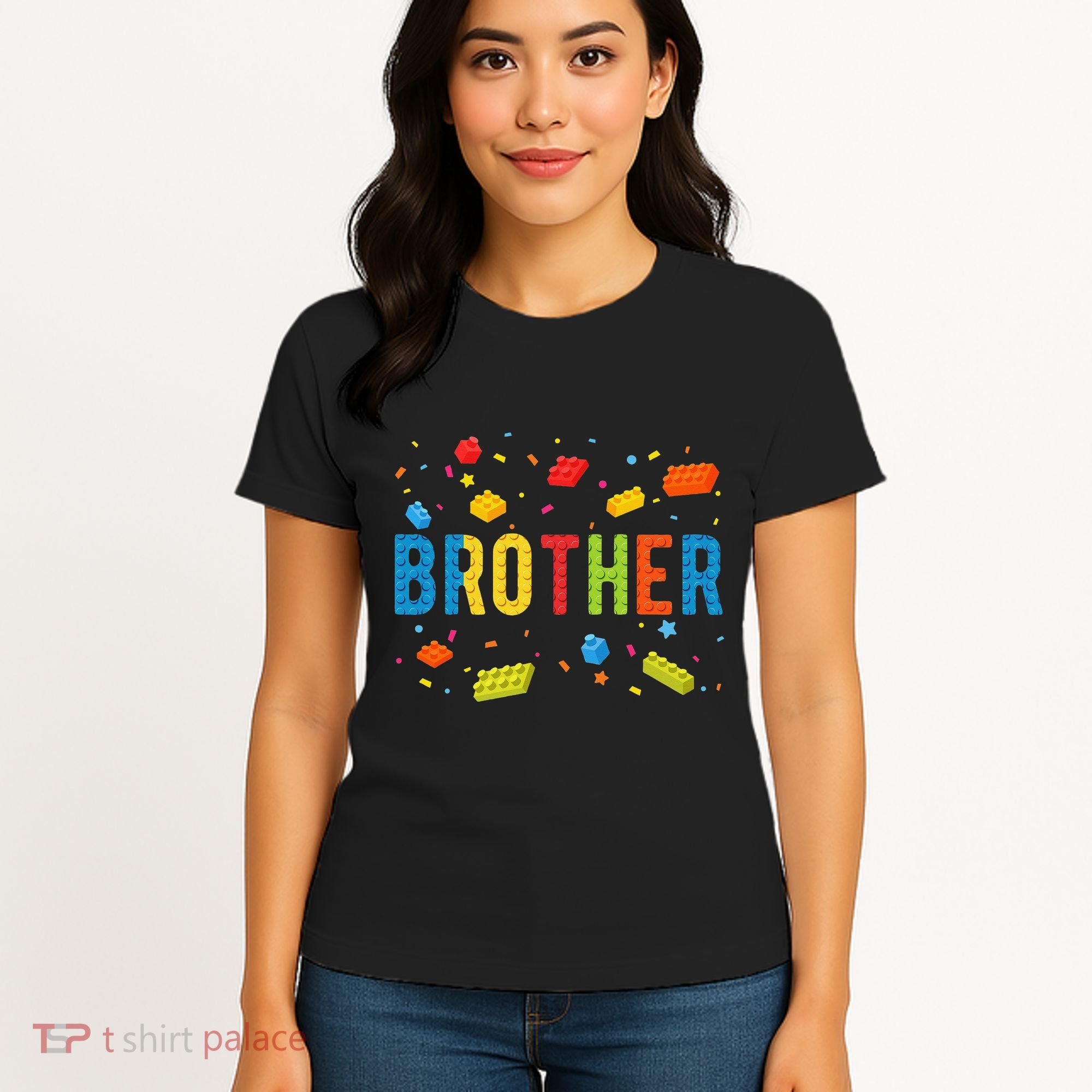 Brother Building Blocks Birthday Women's T-Shirt