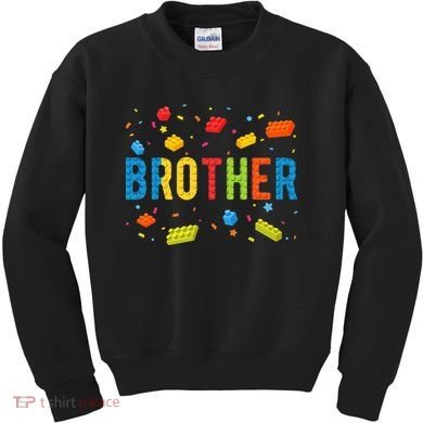 Brother Building Blocks Birthday Kids Sweatshirt