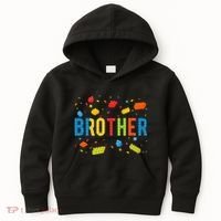 Brother Building Blocks Birthday Kids Hoodie thumb 0