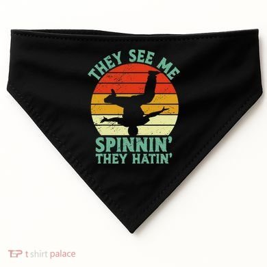 Breakdancing Bboying Bboy Funny Breakdancer USA-Made Doggie Bandana