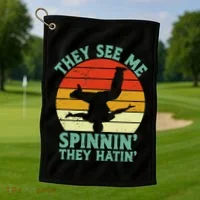 Breakdancing Bboying Bboy Funny Breakdancer Golf Towel thumb 1