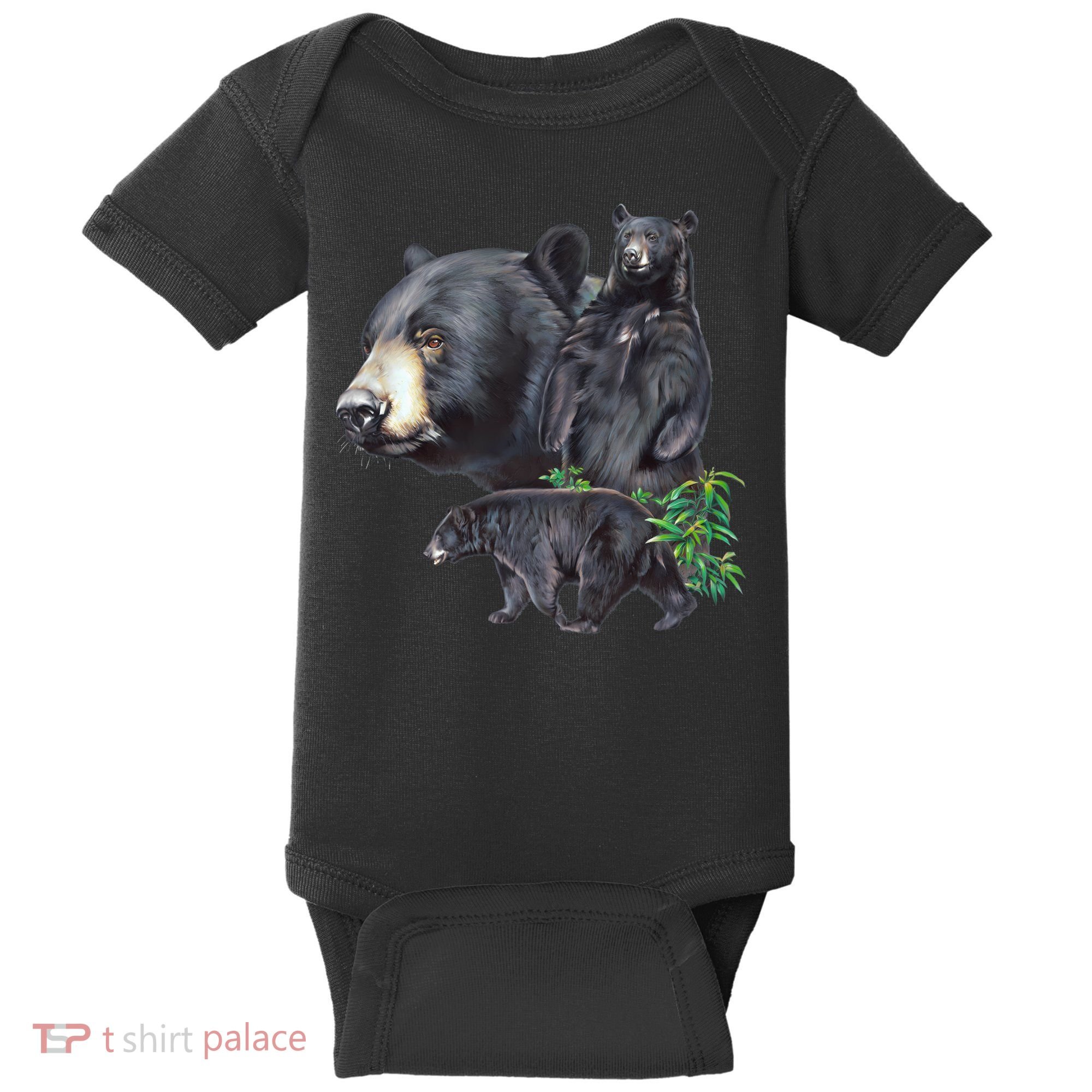 Black Bears Baby Bodysuit