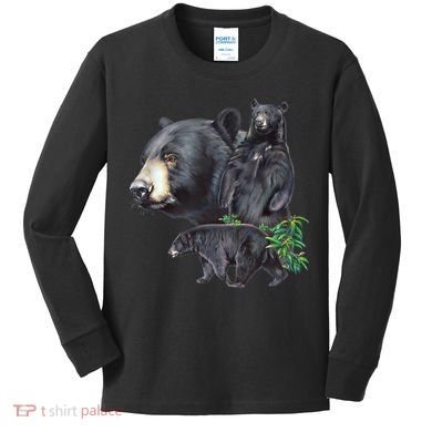 Black Bears Kids Long Sleeve Shirt