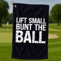 Baseball Batter Batting Strategy Lift Small Bunt The Ball Golf Towel thumb 1