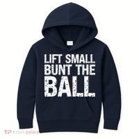 Baseball Batter Batting Strategy Lift Small Bunt The Ball Kids Hoodie thumb 0