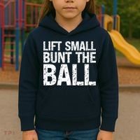 Baseball Batter Batting Strategy Lift Small Bunt The Ball Kids Hoodie thumb 3