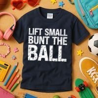 Baseball Batter Batting Strategy Lift Small Bunt The Ball Kids T-Shirt thumb 3