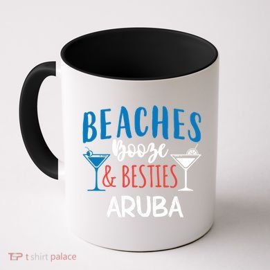 Beaches Booze Besties Bachelorette Aruba Trip Gift Coffee Mug