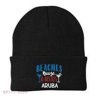 Beaches Booze Besties Bachelorette Aruba Trip Gift Beanie thumb 0