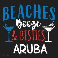Beaches Booze Besties Bachelorette Aruba Trip Gift Beanie thumb 2