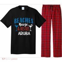 Beaches Booze Besties Bachelorette Aruba Trip Gift Pajama Set thumb 0