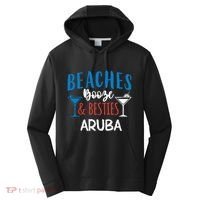 Beaches Booze Besties Bachelorette Aruba Trip Gift Performance Fleece Hoodie thumb 0
