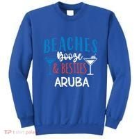 Beaches Booze Besties Bachelorette Aruba Trip Gift Sweatshirt thumb 0