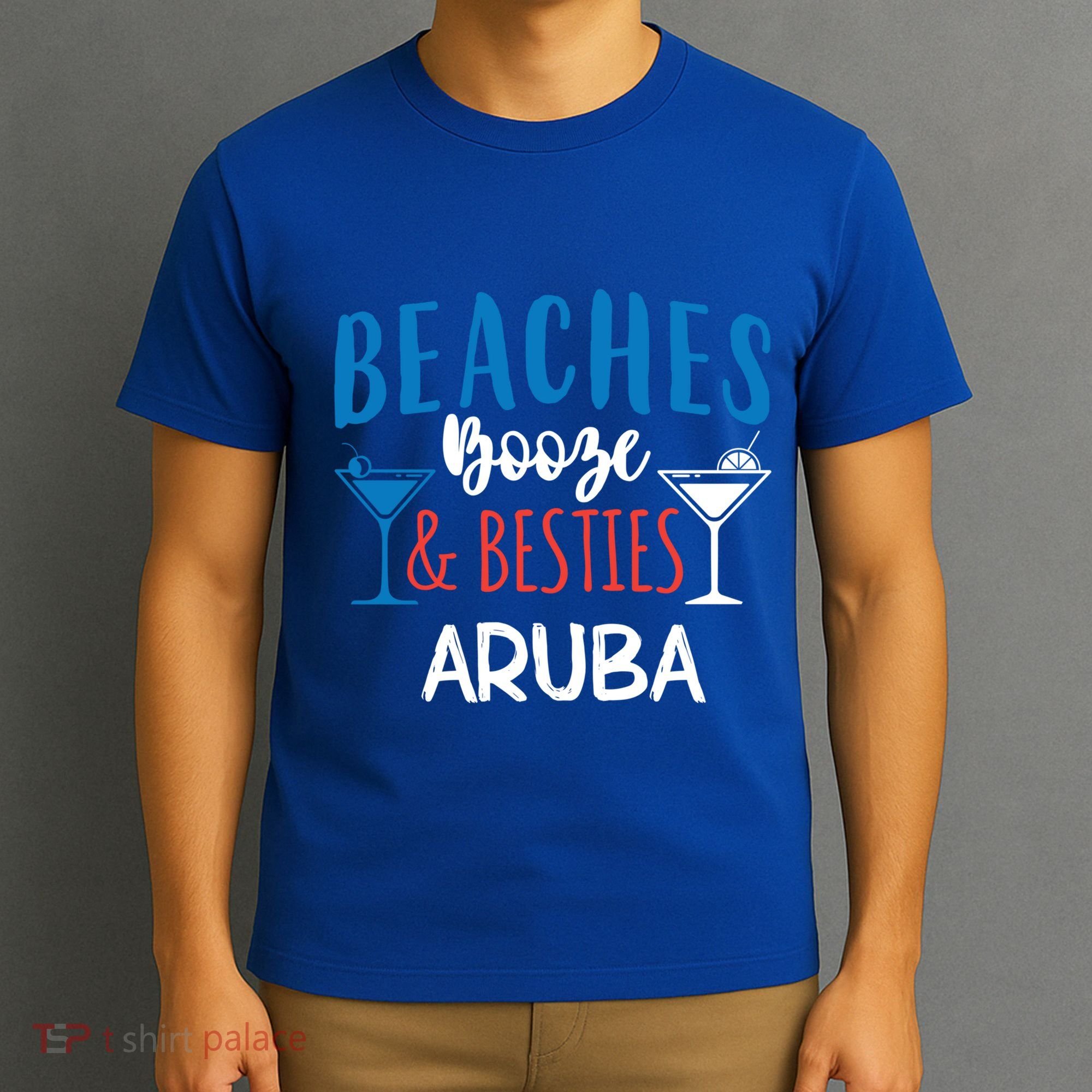 Beaches Booze Besties Bachelorette Aruba Trip Gift T-Shirt