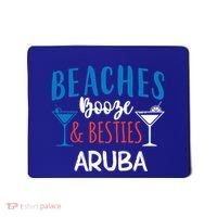Beaches Booze Besties Bachelorette Aruba Trip Gift Mousepad thumb 0