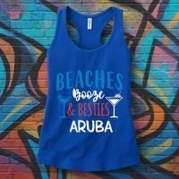 Beaches Booze Besties Bachelorette Aruba Trip Gift Women's Tank Top thumb 3