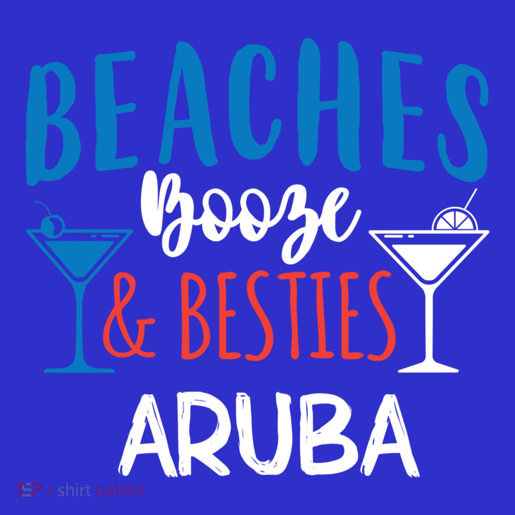 Beaches Booze Besties Bachelorette Aruba Trip Gift Women's Tank Top