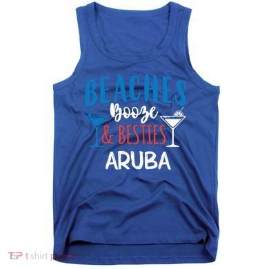 Beaches Booze Besties Bachelorette Aruba Trip Gift Tank Top