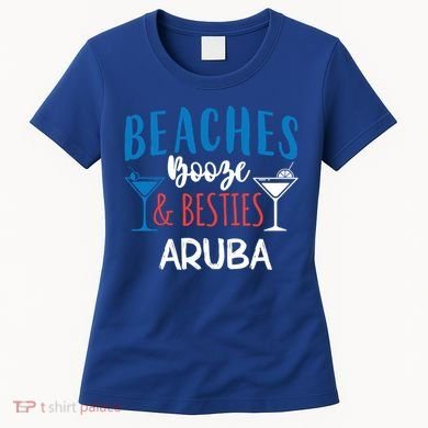 Beaches Booze Besties Bachelorette Aruba Trip Gift Women's T-Shirt
