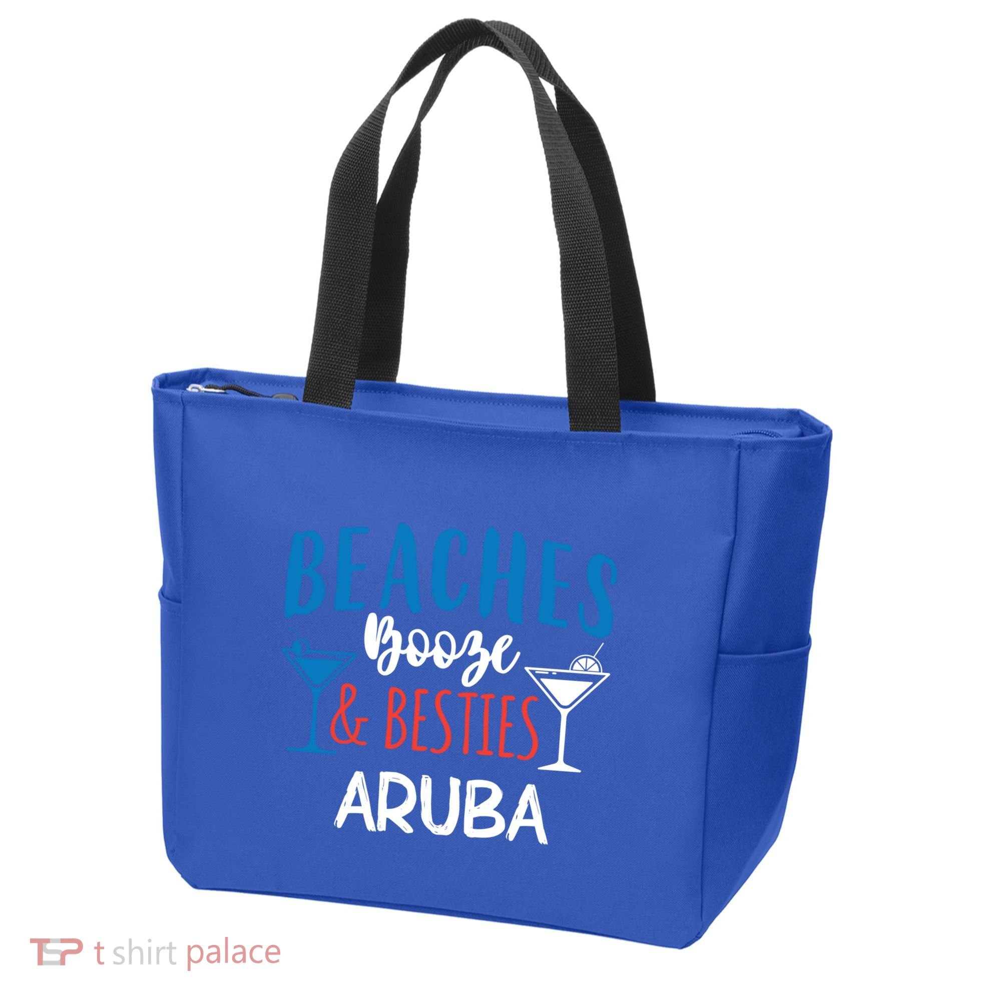 Beaches Booze Besties Bachelorette Aruba Trip Gift Tote Bag