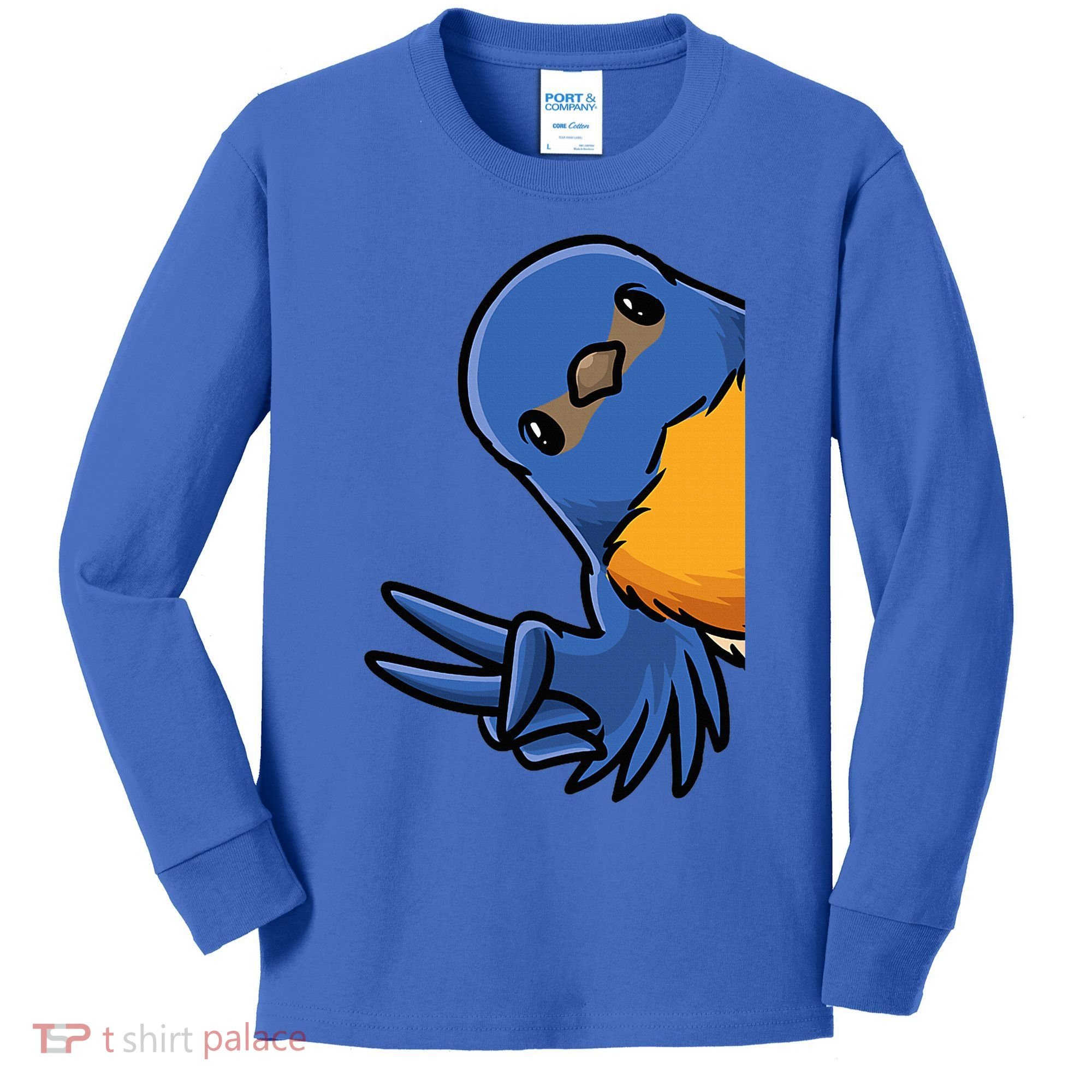 Bluebird Bird Kids Long Sleeve Shirt