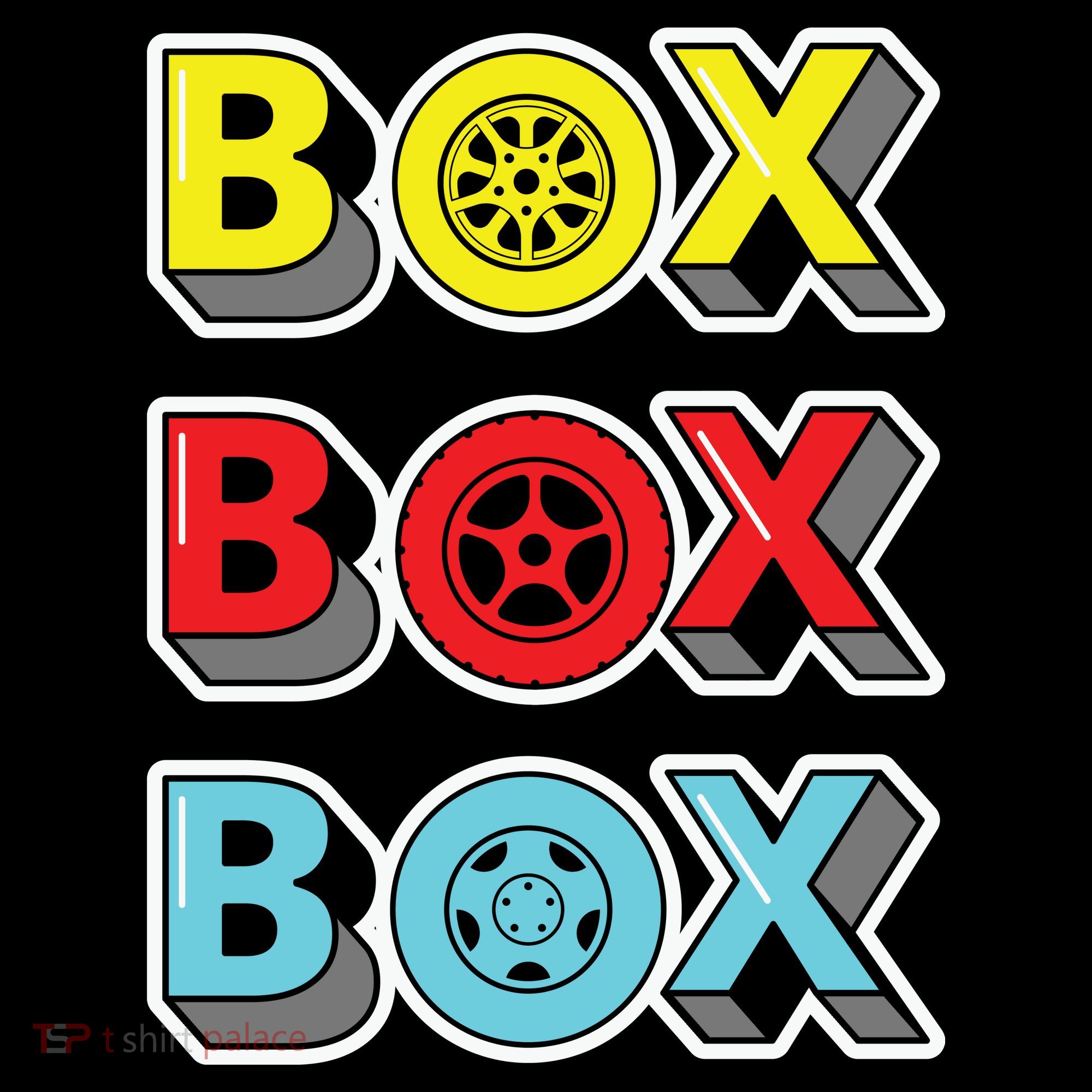 Box Box Box Retro Vintage Racing T-Shirt