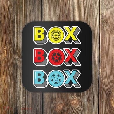 Box Box Box Retro Vintage Racing Coaster