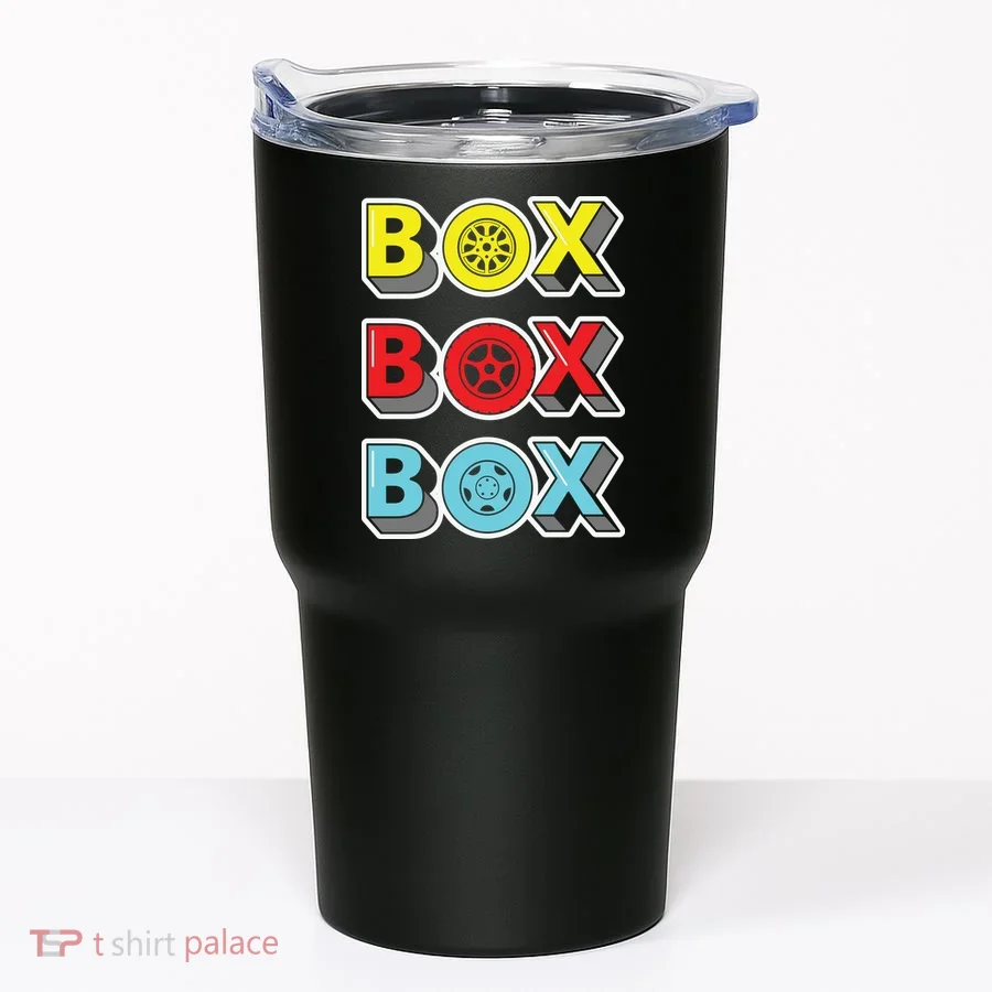 Box Box Box Retro Vintage Racing Tumbler