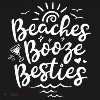 Beaches Booze Besties Summer Best Friend Vacation Gift Women's Hoodie thumb 2