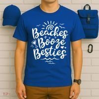 Beaches Booze Besties Summer Best Friend Vacation Gift T-Shirt thumb 6