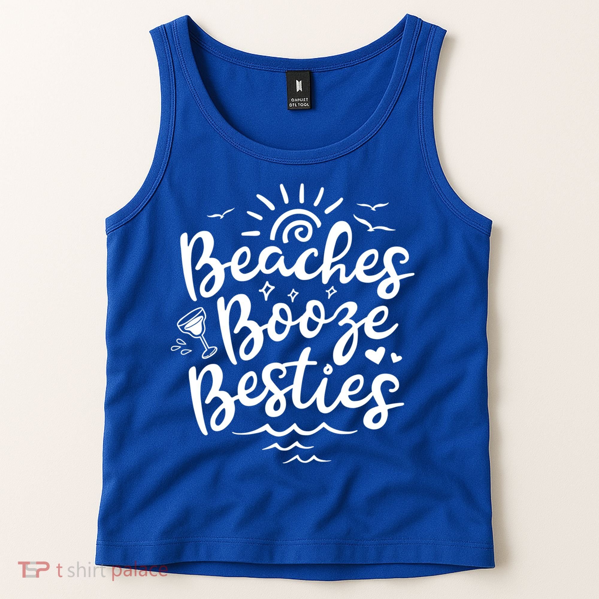 Beaches Booze Besties Summer Best Friend Vacation Gift Tank Top