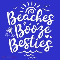 Beaches Booze Besties Summer Best Friend Vacation Gift Visor thumb 3