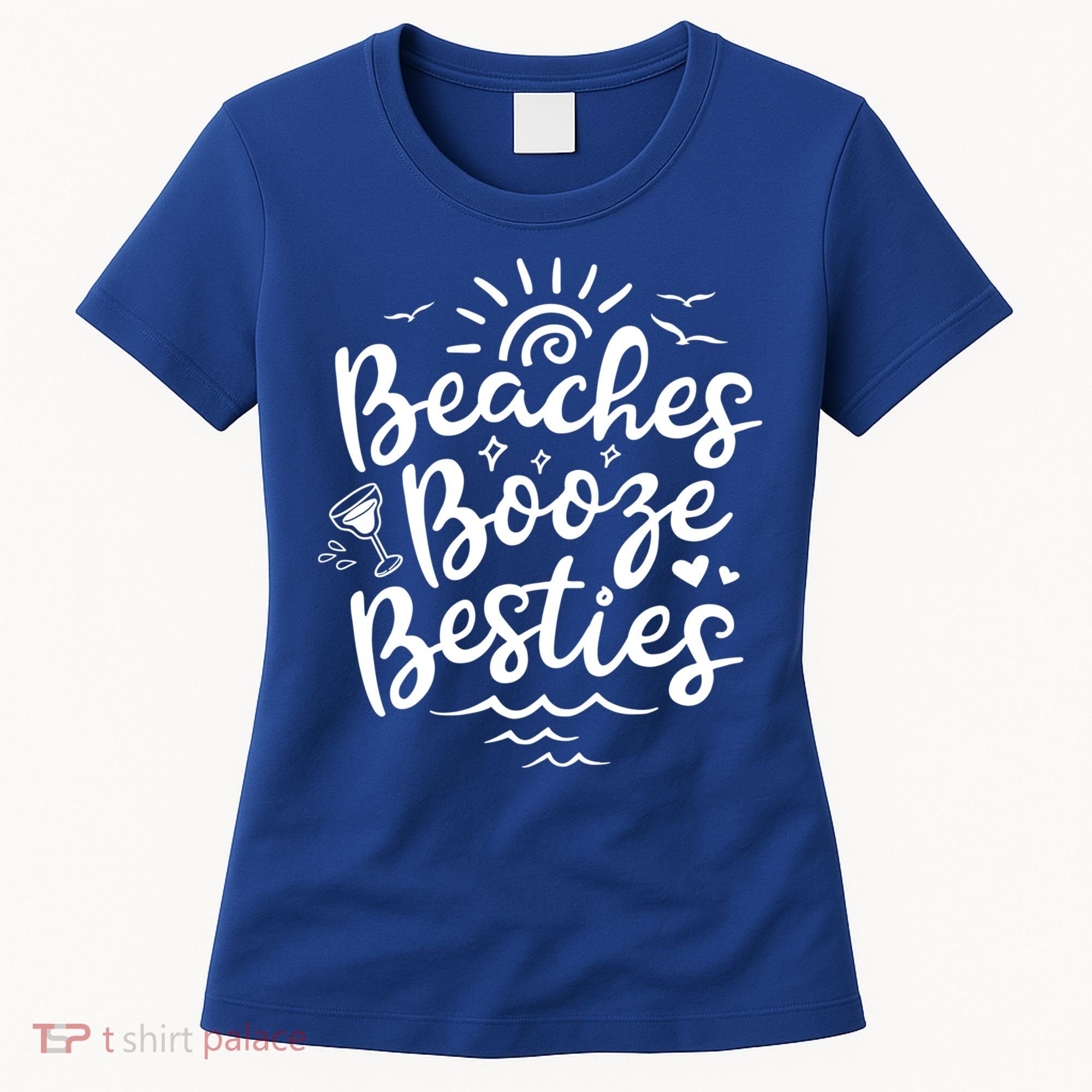 Beaches Booze Besties Summer Best Friend Vacation Gift Women's T-Shirt