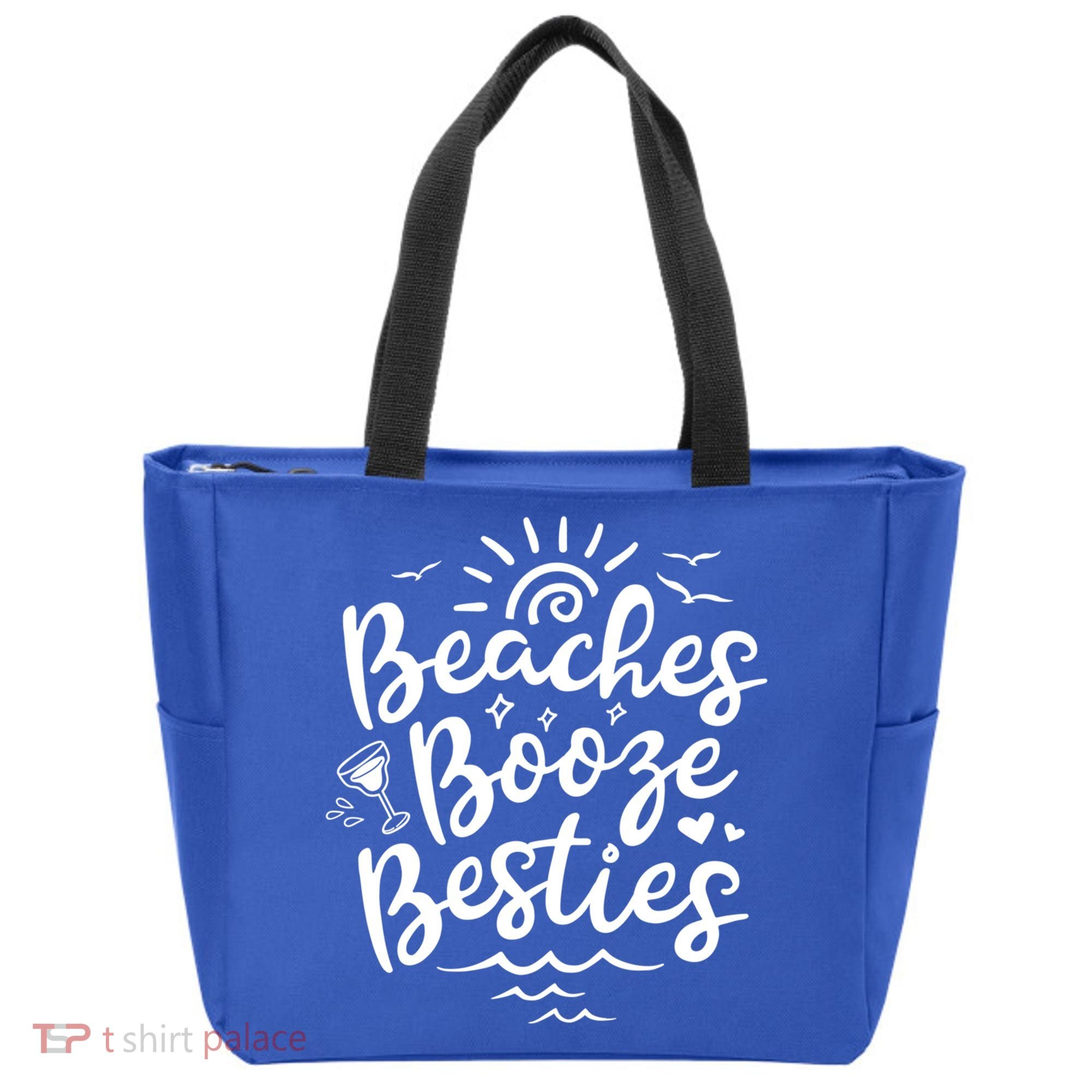 Beaches Booze Besties Summer Best Friend Vacation Gift Tote Bag