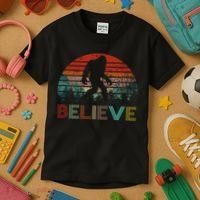 Believe Bigfoot Kids T-Shirt thumb 3