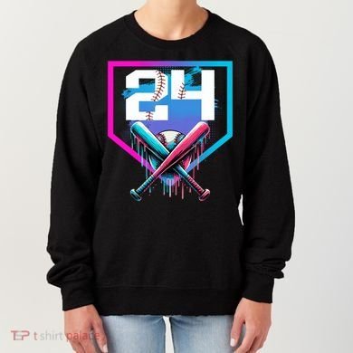 Baseball Birthday Boy Drip 24th Player 24 Years Old Boy  Women's Sweatshirt