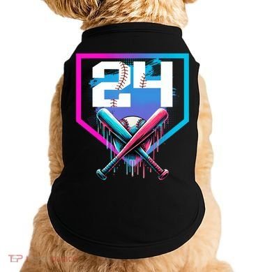 Baseball Birthday Boy Drip 24th Player 24 Years Old Boy  Doggie Tank