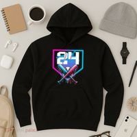 Baseball Birthday Boy Drip 24th Player 24 Years Old Boy  Hoodie thumb 3