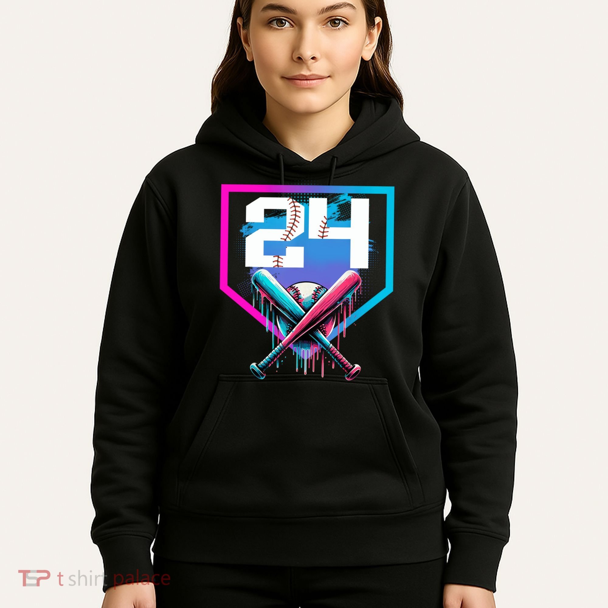 Baseball Birthday Boy Drip 24th Player 24 Years Old Boy  Hoodie