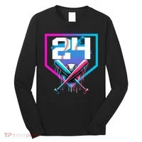 Baseball Birthday Boy Drip 24th Player 24 Years Old Boy  Long Sleeve Shirt thumb 0