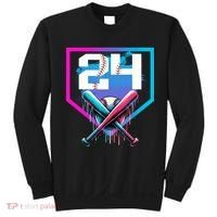 Baseball Birthday Boy Drip 24th Player 24 Years Old Boy  Sweatshirt thumb 0