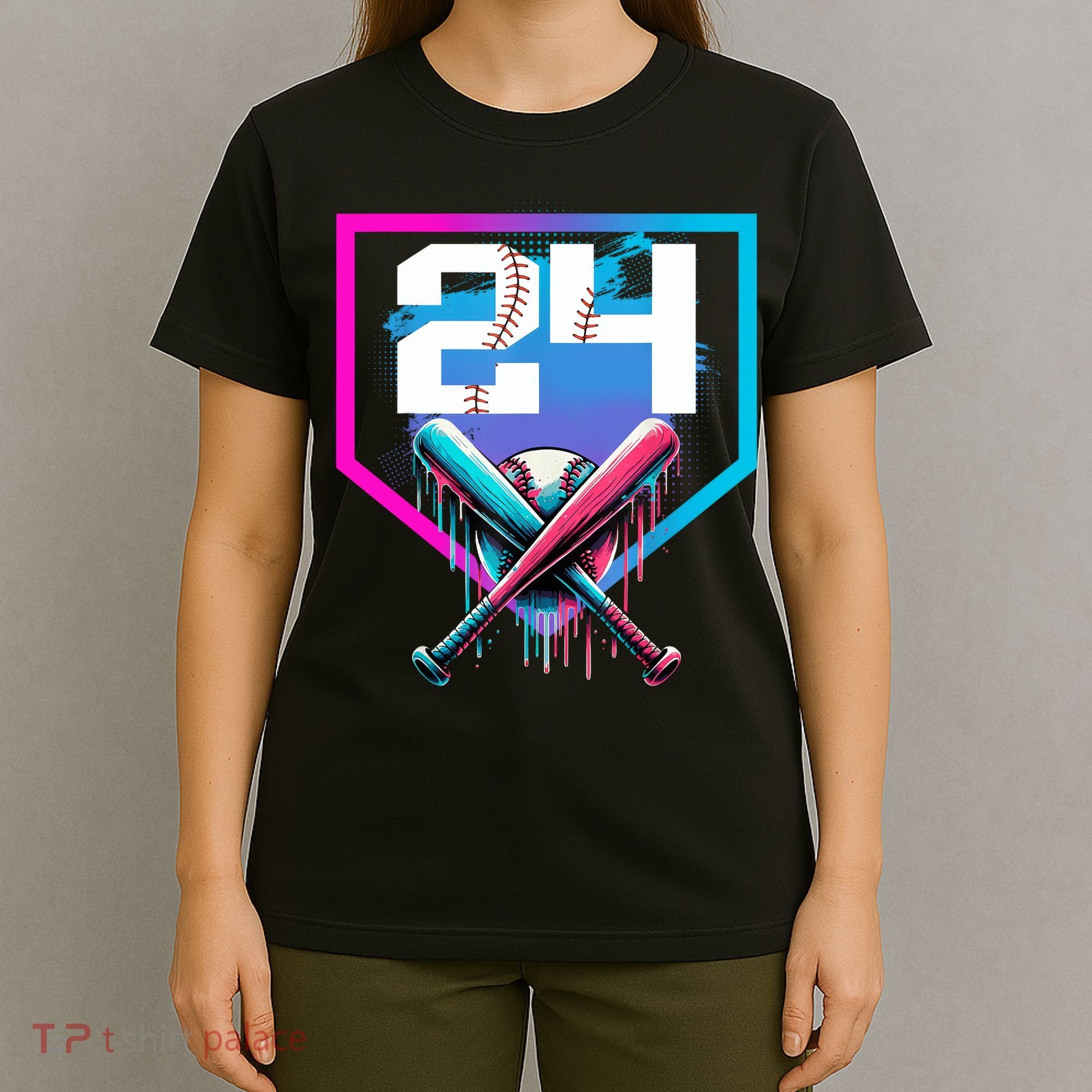 Baseball Birthday Boy Drip 24th Player 24 Years Old Boy  T-Shirt