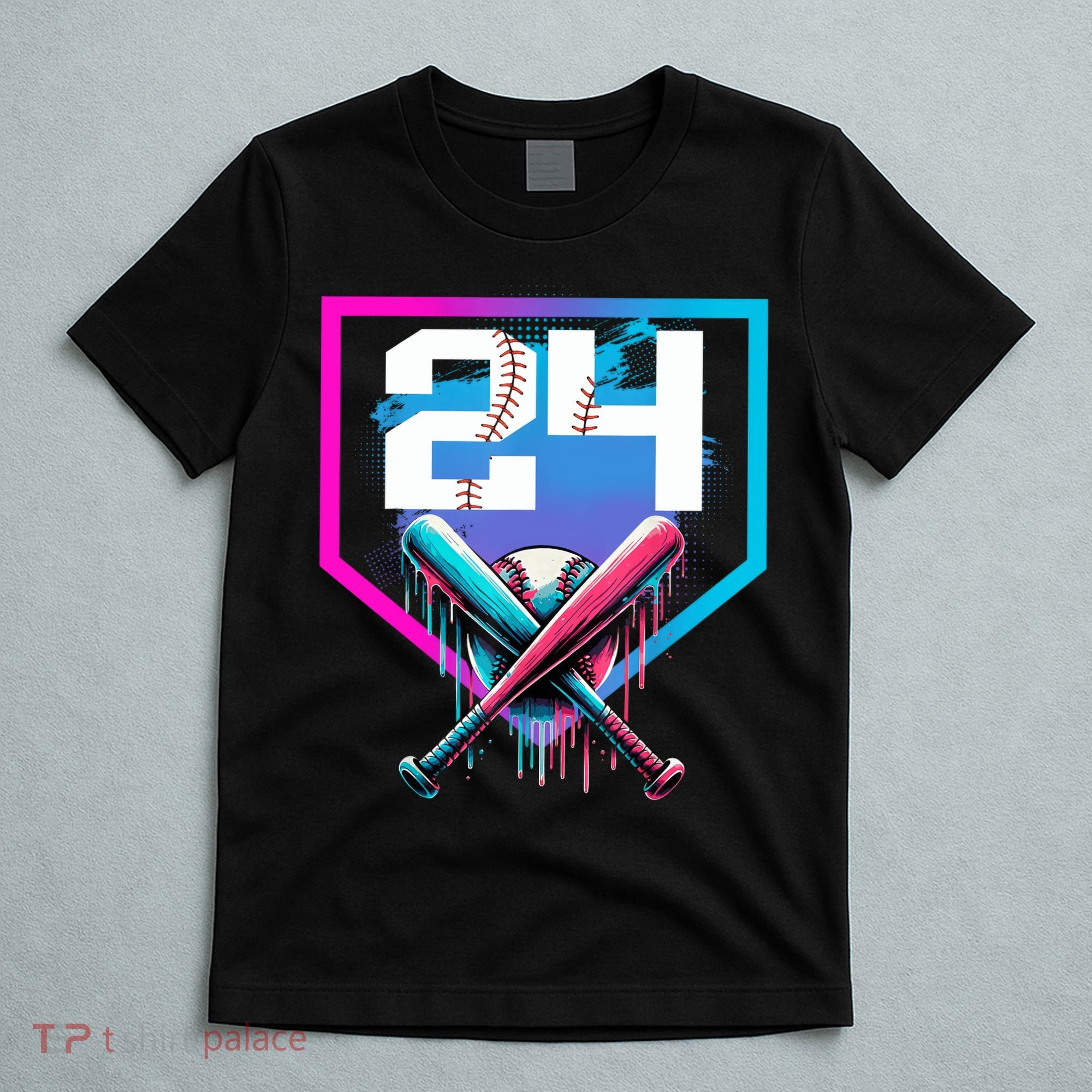 Baseball Birthday Boy Drip 24th Player 24 Years Old Boy  T-Shirt